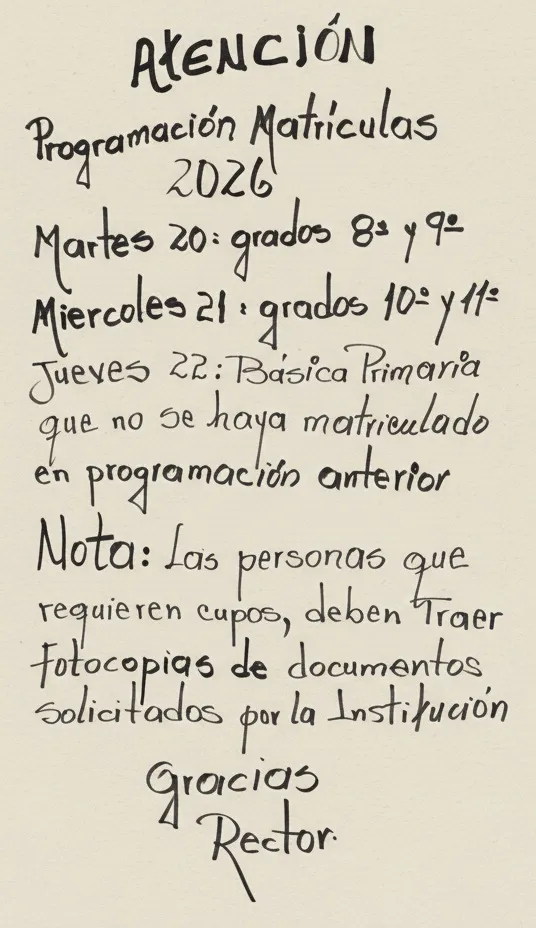 CARTEL 3: PROGRAMACIÓN matriculas 2026